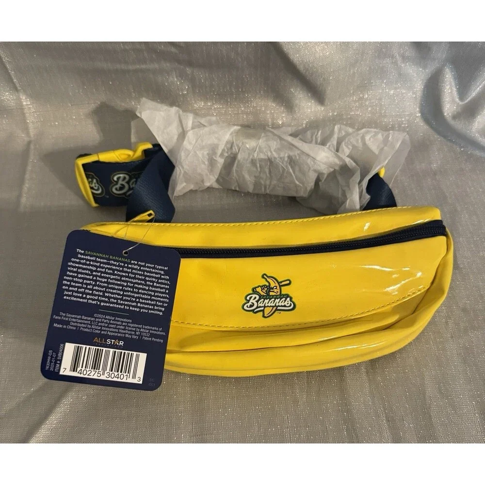 New Savannah Bananas Fanny Pack, Yellow Banana One Size Fits Most